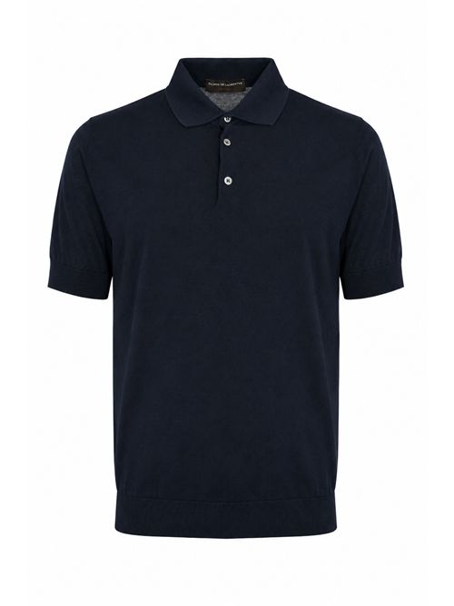 Polo in cotone tre bottoni Blu Navy FILIPPO DE LAURENTIIS | PL1MC CR14R890